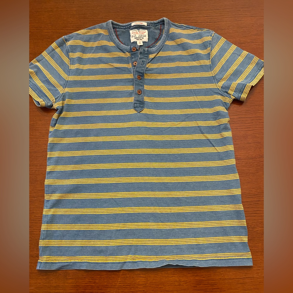 Luck Brand pullover tee with button placket